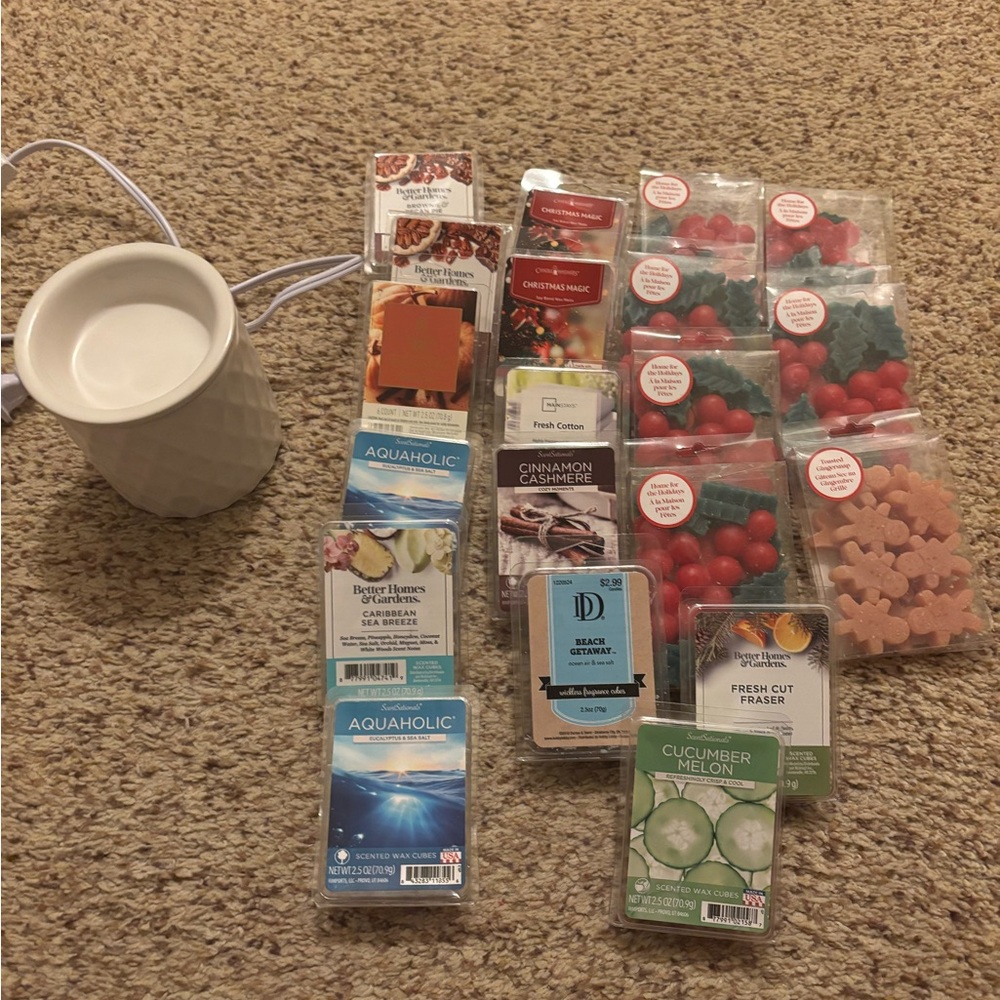 Scented Wax Melts Collection Variety with Wax Melter Included